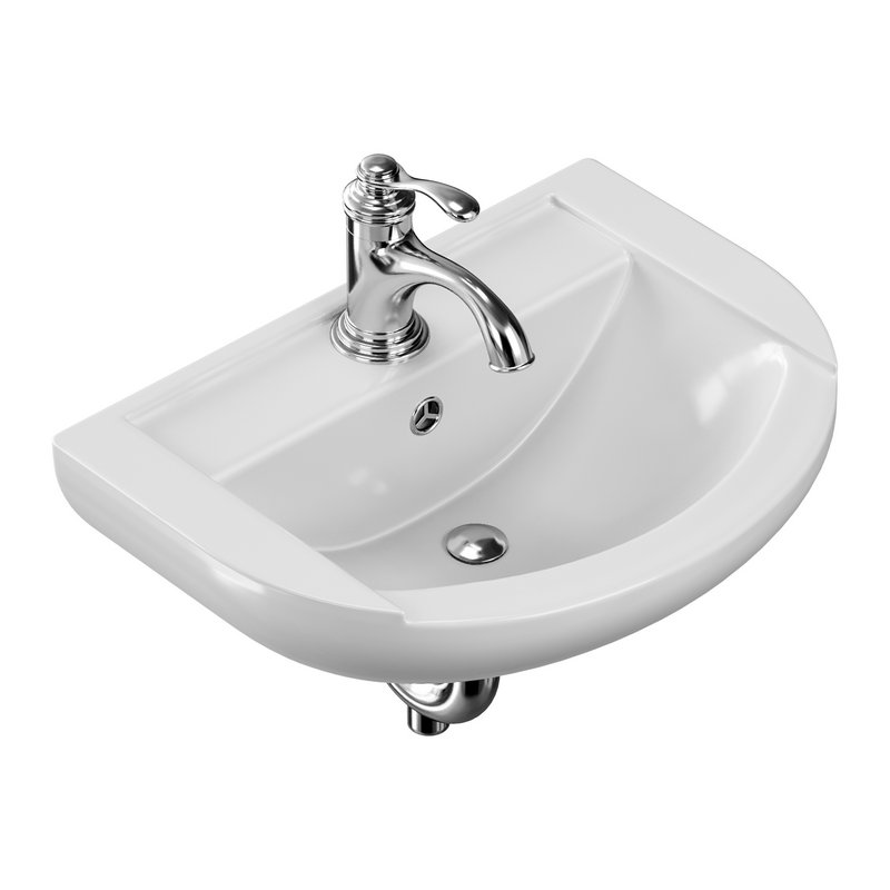 Nova Wall Mount Vessel Bathroom Sink Round Heavy Duty Ceramic - Image 2