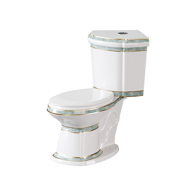 Corner Elongated Two Piece Dual Flush Bathroom Toilet - Image 4