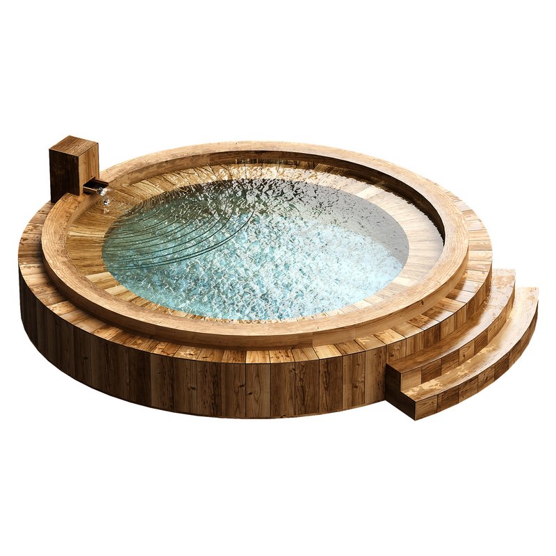 circular wooden pool - Image 3