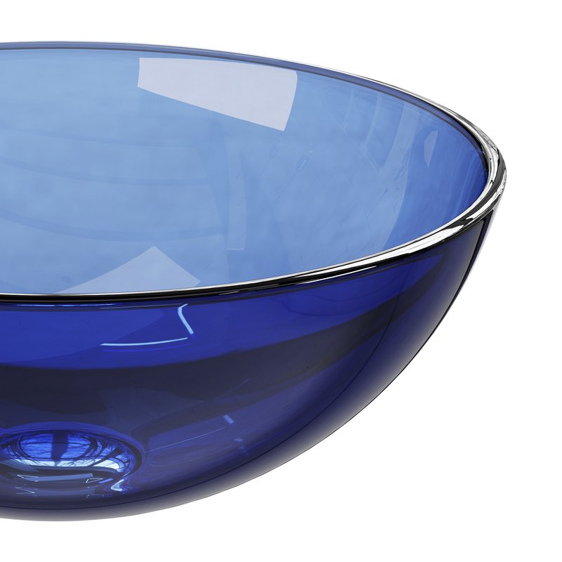 Blue Tempered Glass Vessel Sink - Image 4