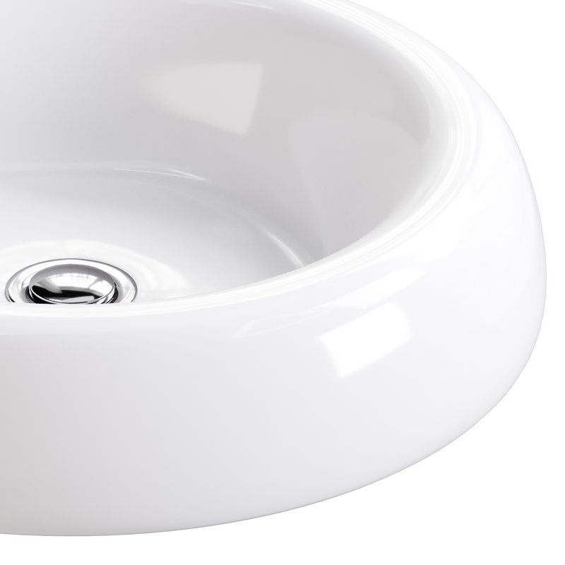 Bathroom Vessel Sink White Porcelain Tranquility - Image 4