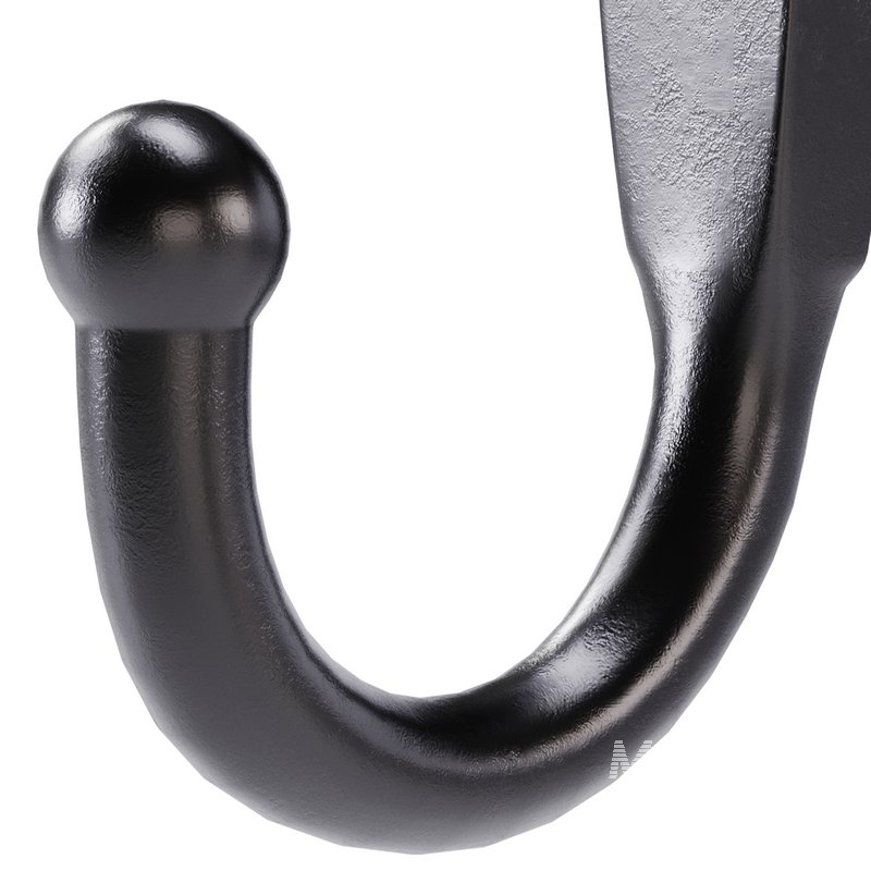 Black Wall Mount Coat Hook - Image 3