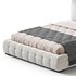 Addie White Boucle Minimalist Modern Bed - Thumbnail 3