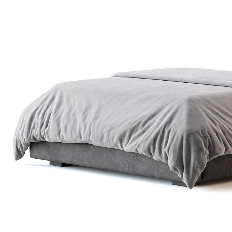 Maklaine Contemporary Navy Velvet Full Bed - Image 3