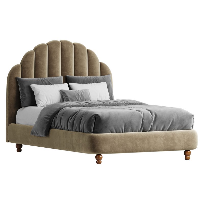 Lime Green Padded Panel Bed - Image 3