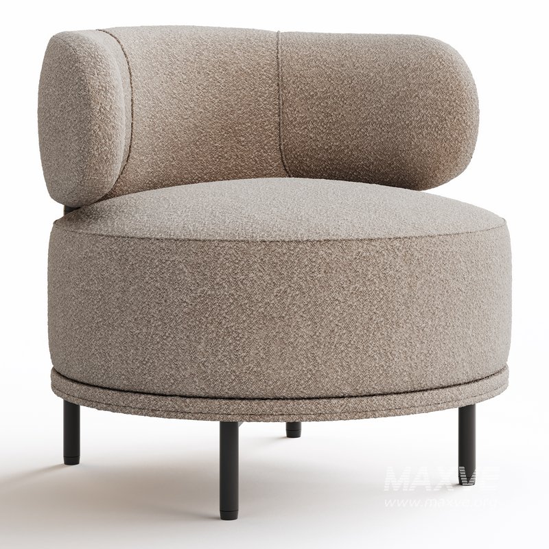 Penn Taupe Boucle Wing Back Accent Chair - Image 4