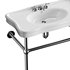 Console Sink Porcelain Belle Epoque with Black Nickel Support Legs - Thumbnail 4