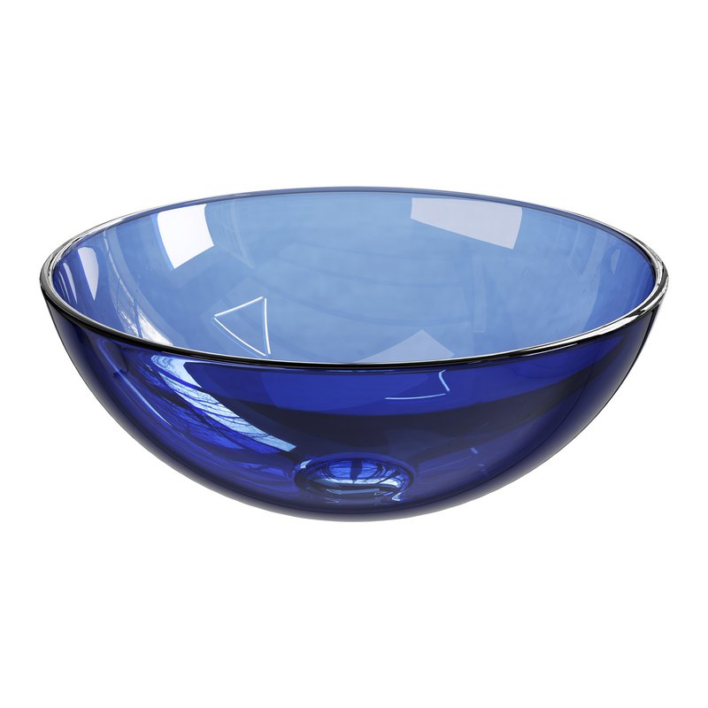 Blue Tempered Glass Vessel Sink - Image 5