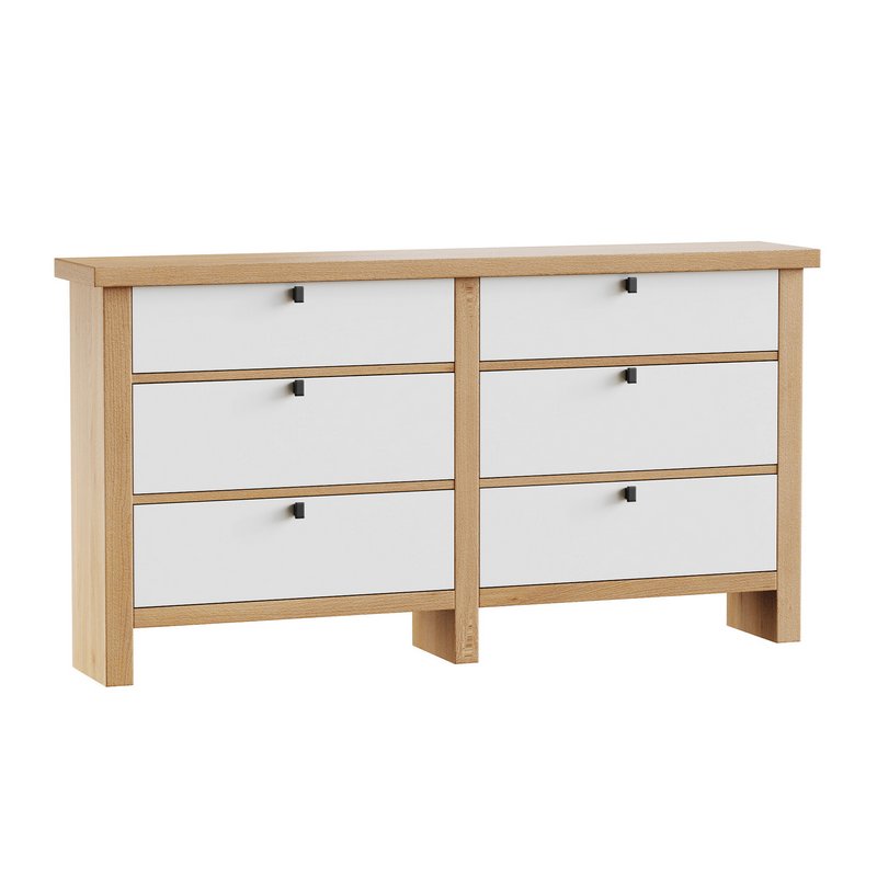Modern Farmhouse 6-Drawer Dresser - Image 5