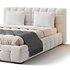 Addie White Boucle Minimalist Modern Bed - Thumbnail 4