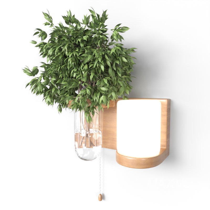 Isla Wall Mounted Lamp & Glass Vase - Image 4