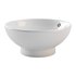 Round Countertop Vessel Bathroom Sink White with Overflow - Thumbnail 4