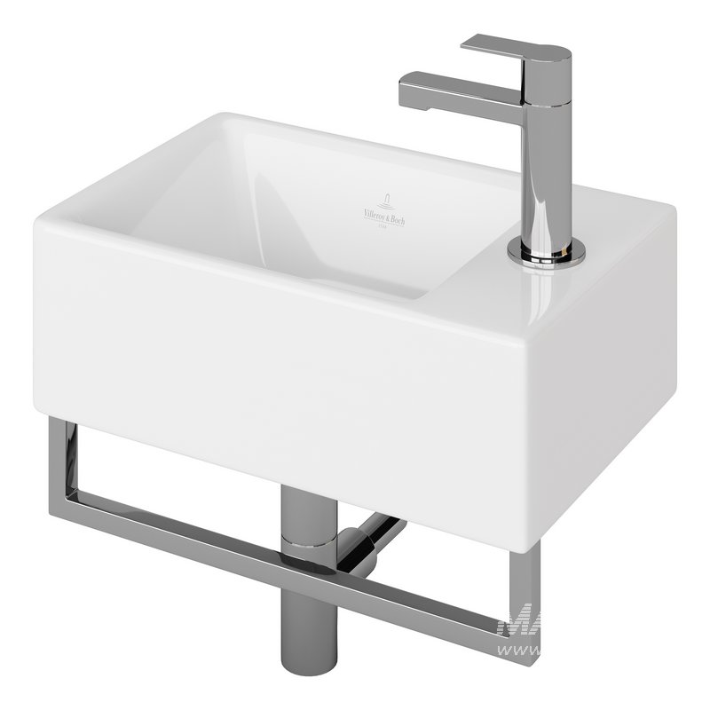 Villeroy Boch Memento Basin and Towel Rail Bundle - Image 5