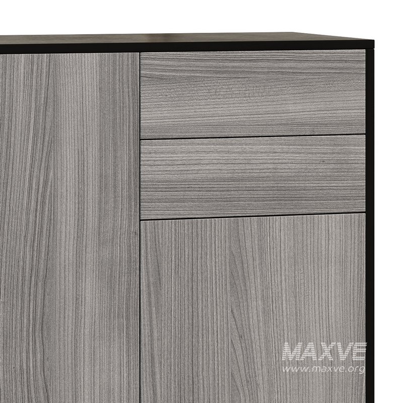 HOMCOM High Gloss Buffet Black - Image 5