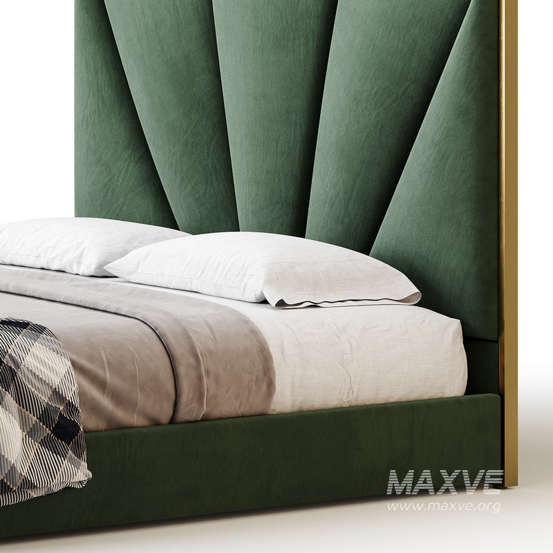 Royal Blue Upholstered Luxury King Size size Bed - Image 5