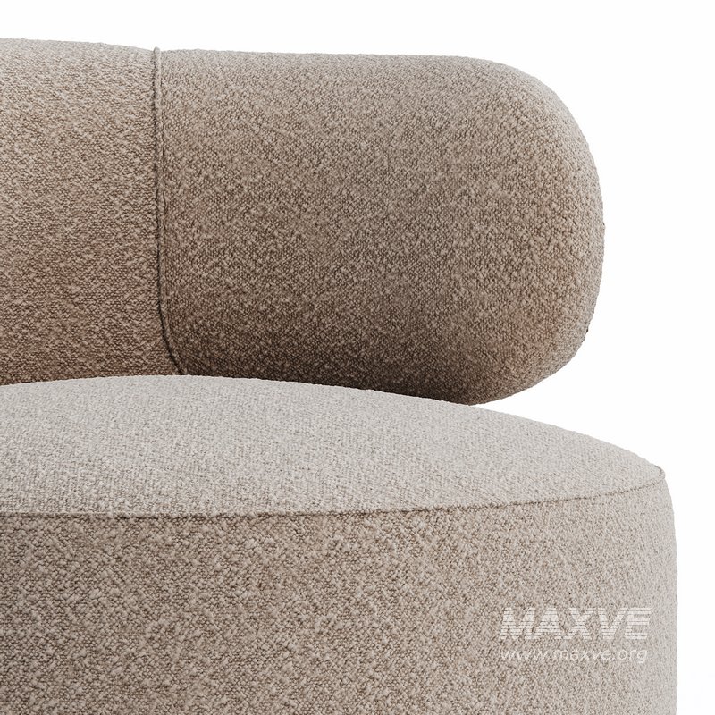 Penn Taupe Boucle Wing Back Accent Chair - Image 5