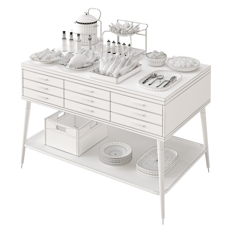 Food Serving Table with Poultry Dishes - Image 5