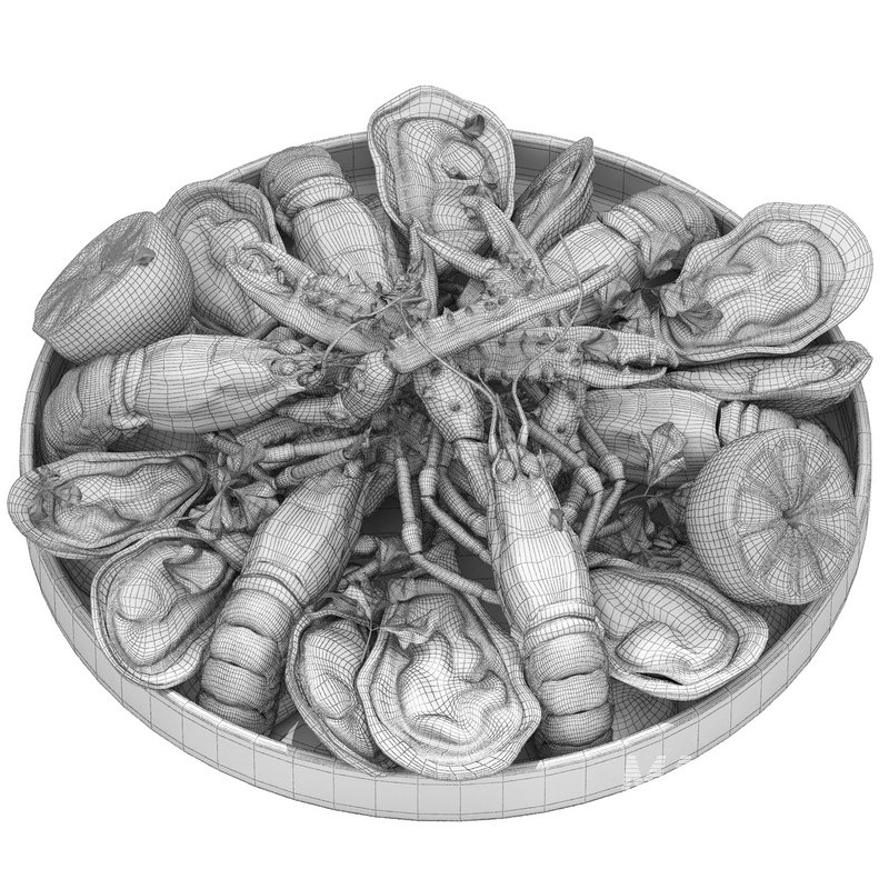 seafood plate of langoustines and oysters - Image 3