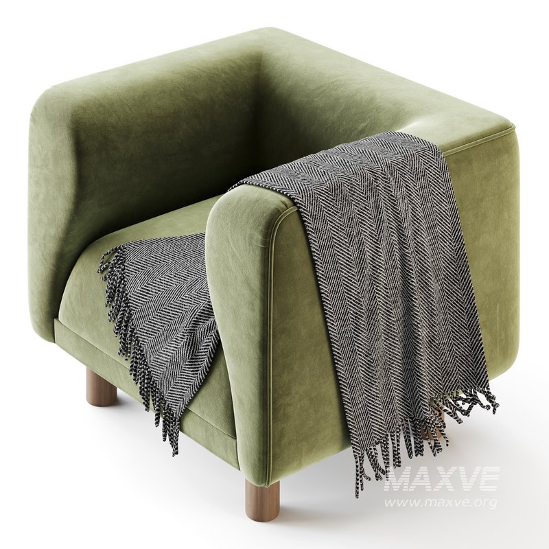 Veneto Velvet Poudre Armchair - Image 6