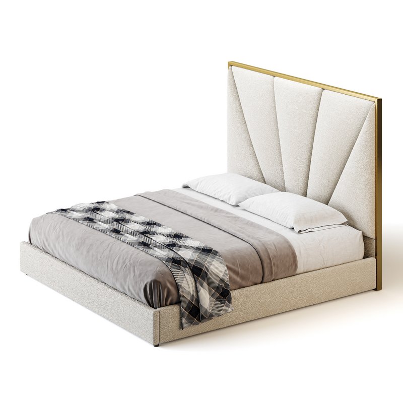 Royal Blue Upholstered Luxury King Size size Bed - Image 6