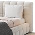 Addie White Boucle Minimalist Modern Bed - Thumbnail 6