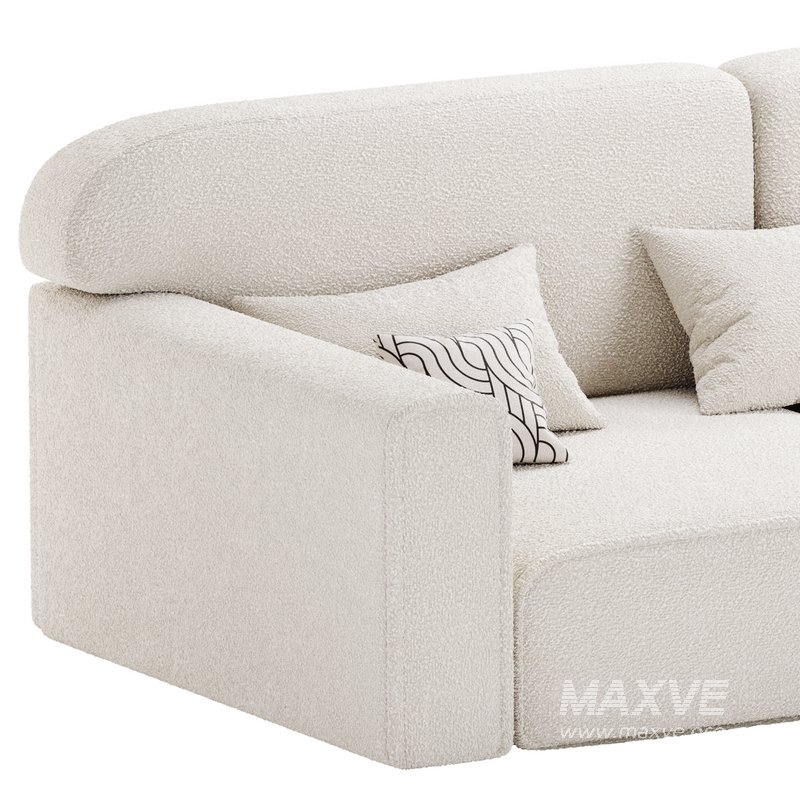 Corner sofa Vienna Bucle White - Image 6