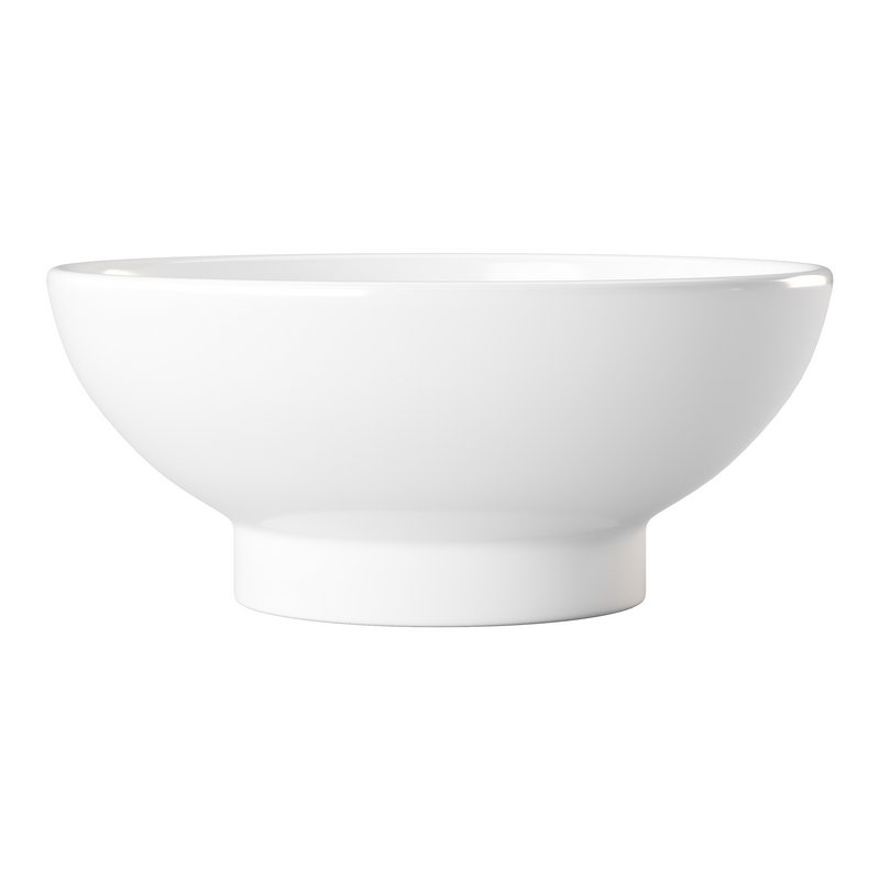 Round Countertop Vessel Bathroom Sink White with Overflow - Image 5