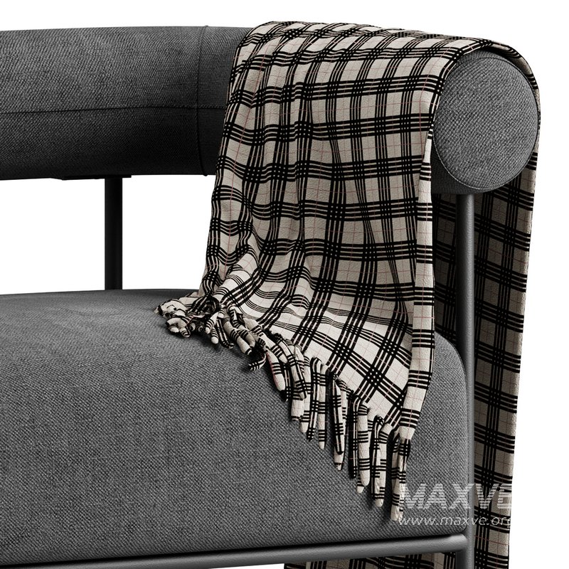 Fulbourn Rust Ochre Velvet Armchair - Image 6