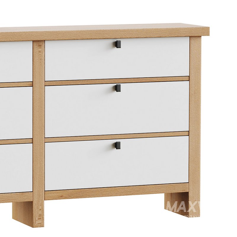 Modern Farmhouse 6-Drawer Dresser - Image 7