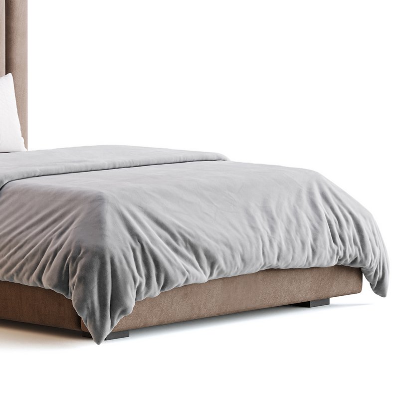 Maklaine Contemporary Navy Velvet Full Bed - Image 7