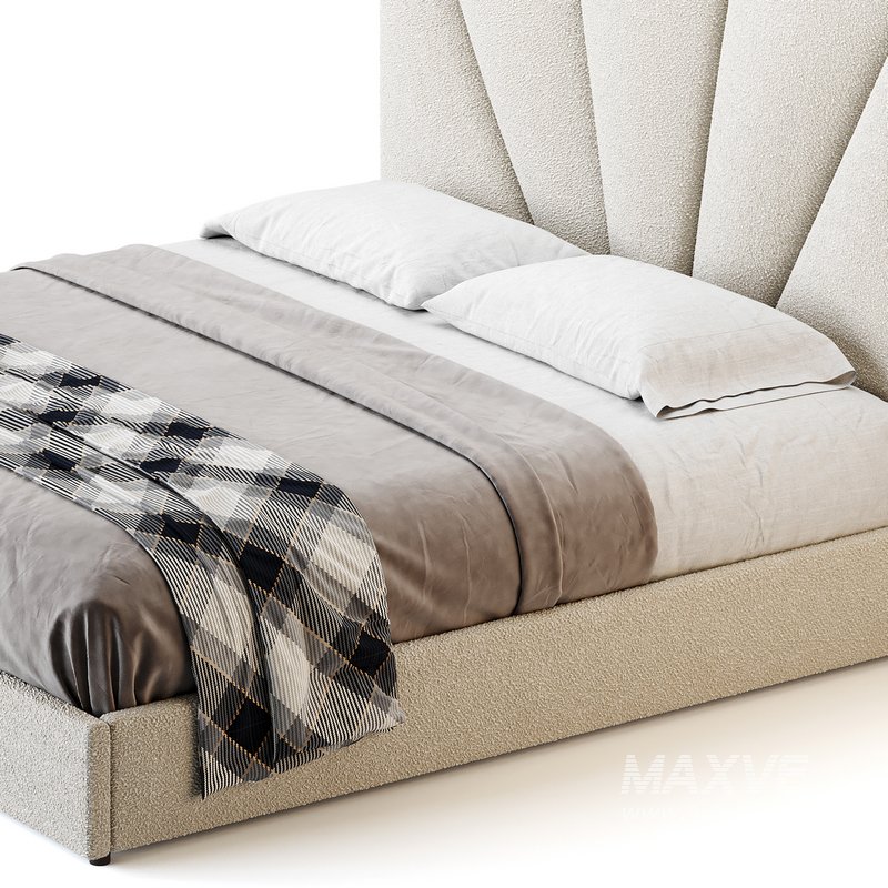 Royal Blue Upholstered Luxury King Size size Bed - Image 8