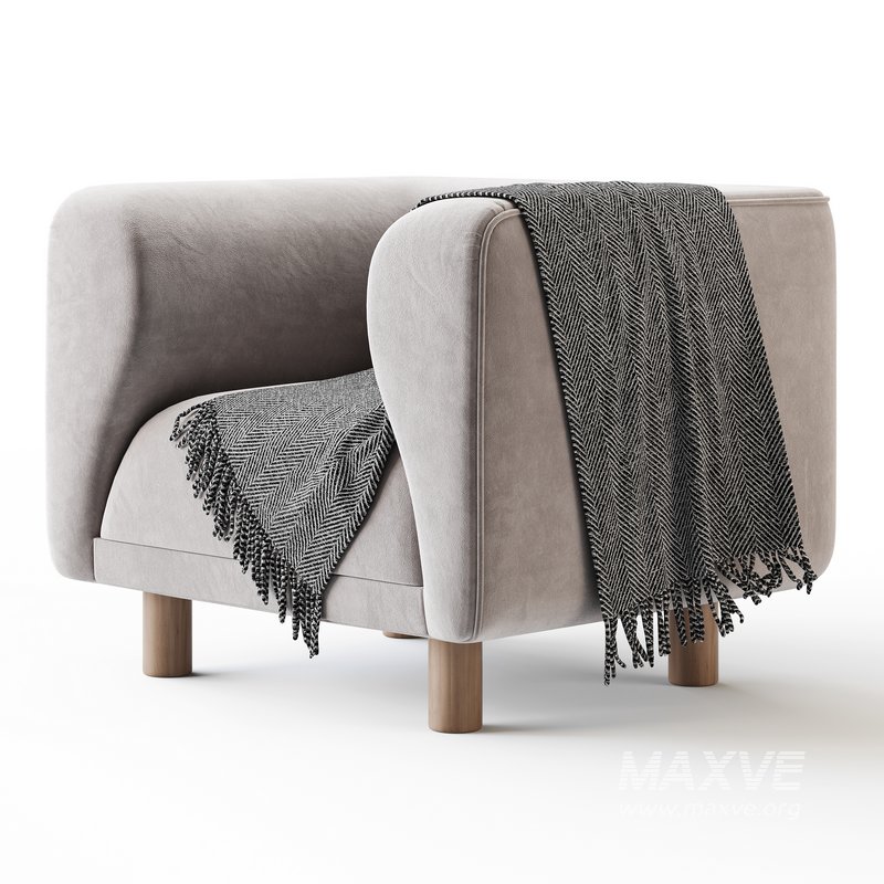 Veneto Velvet Poudre Armchair - Image 7