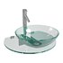 Corona 27 7 8 Glass Wall Mounted Bathroom Sink with Round Counter Faucet and Drain - Thumbnail 7