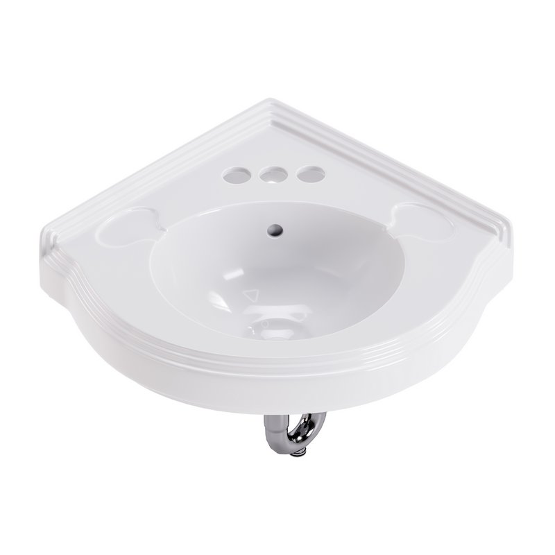Bathroom Corner Sink White - Image 7
