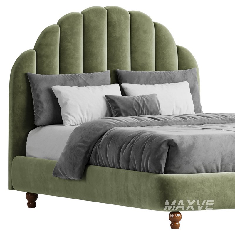 Lime Green Padded Panel Bed - Image 7