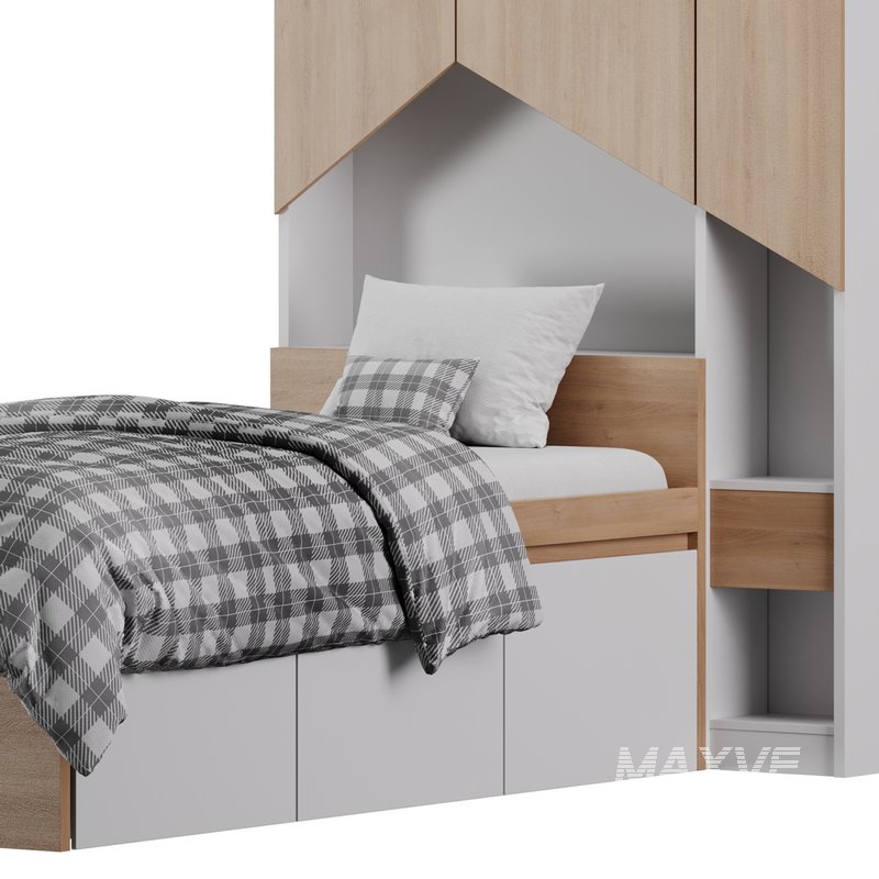 Penny Bed 2 90 White Plywood - Image 5