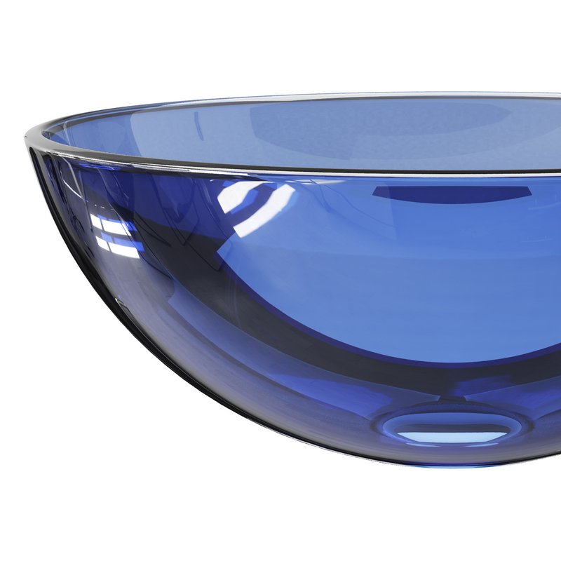 Blue Tempered Glass Vessel Sink - Image 7