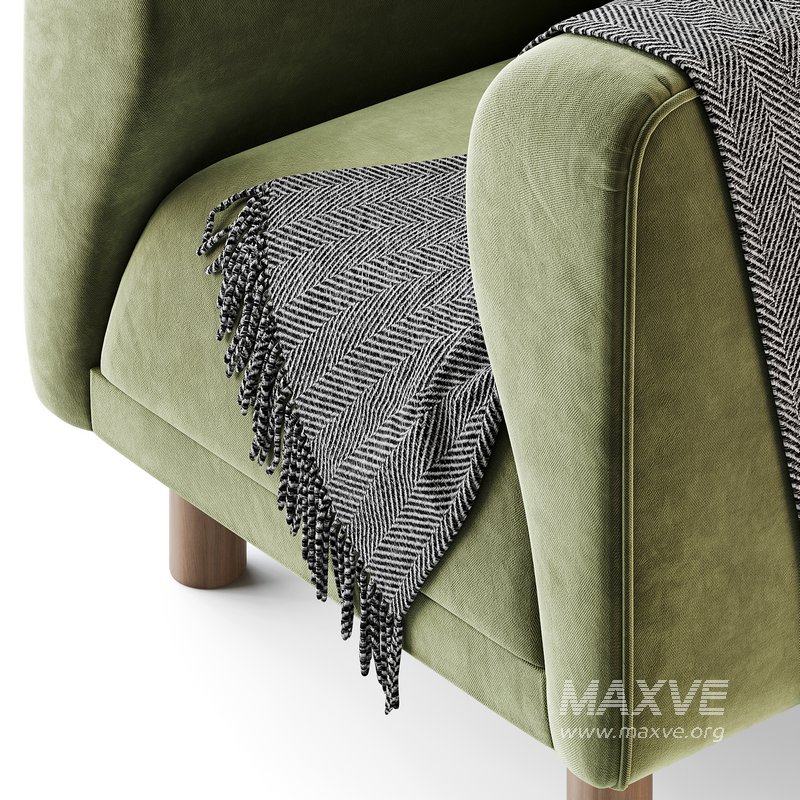 Veneto Velvet Poudre Armchair - Image 8