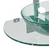 Corona 27 7 8 Glass Wall Mounted Bathroom Sink with Round Counter Faucet and Drain - Thumbnail 8