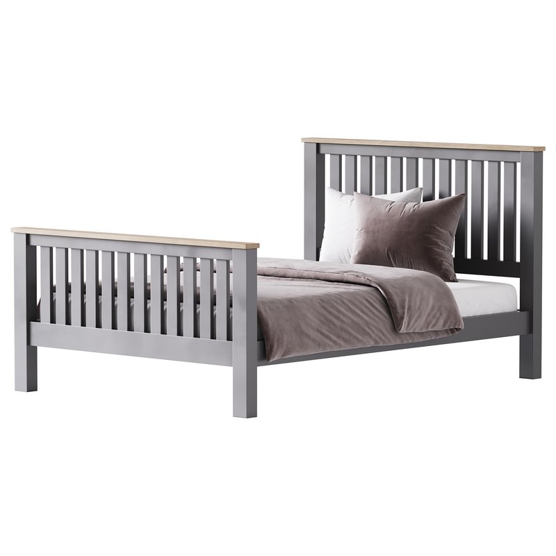 uhomepro Gray Full Size Bed - Image 7