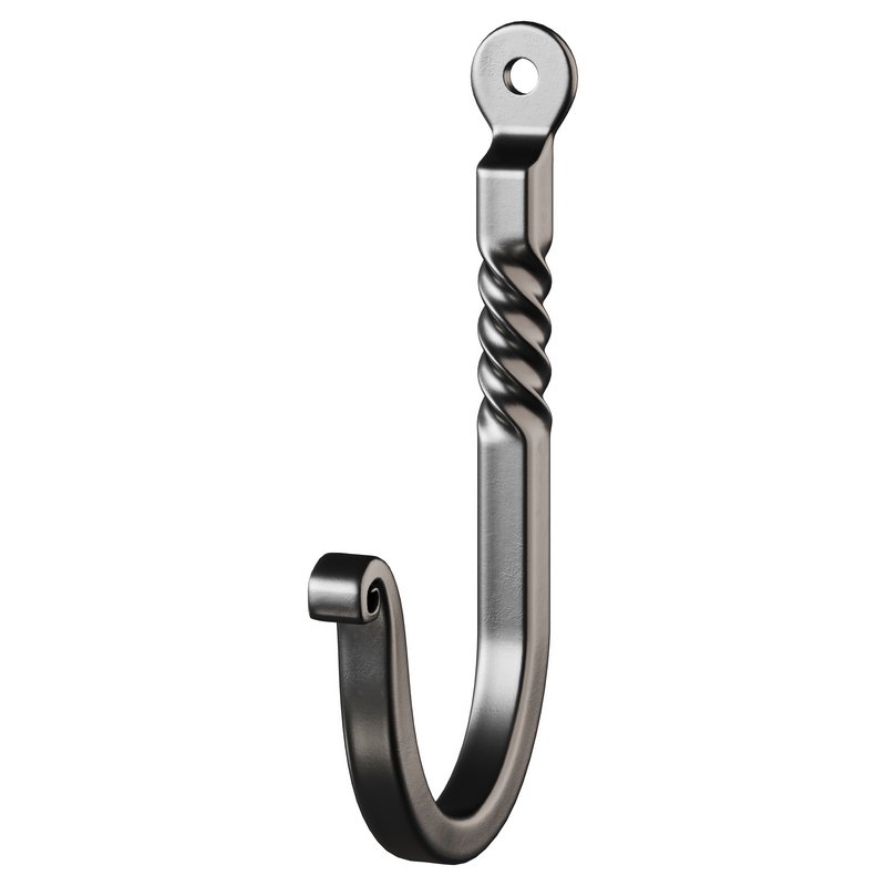 Black Wrought Iron Wall Mount Hooks - Image 7