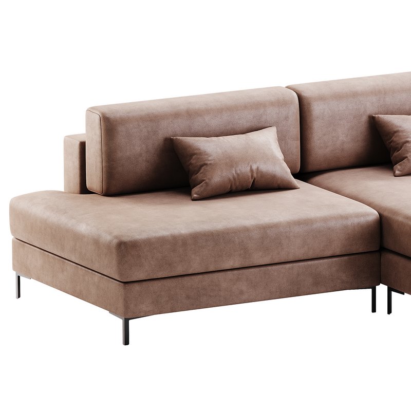 Corner sofa Edwin Velvet Terra - Image 8