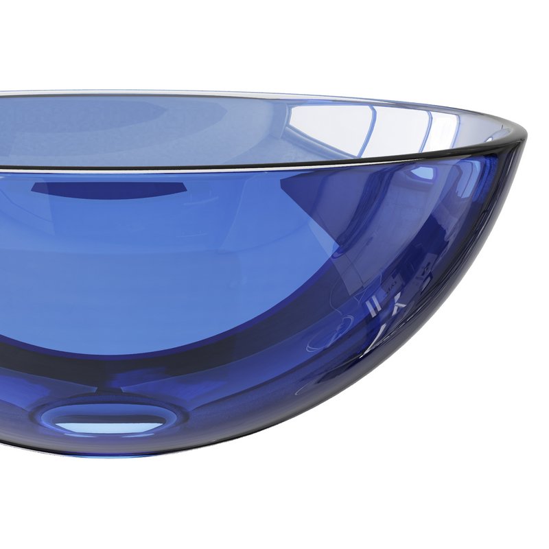 Blue Tempered Glass Vessel Sink - Image 8