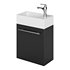 Small Wall Mounted Cabinet Vanity Bathroom Sink Cabinet Black - Thumbnail 7