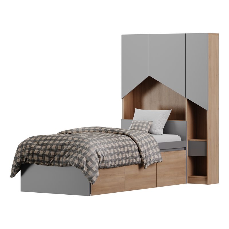 Penny Bed 2 90 White Plywood - Image 7