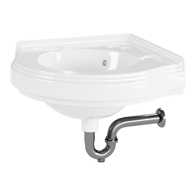 Bathroom Corner Sink White - Image 8