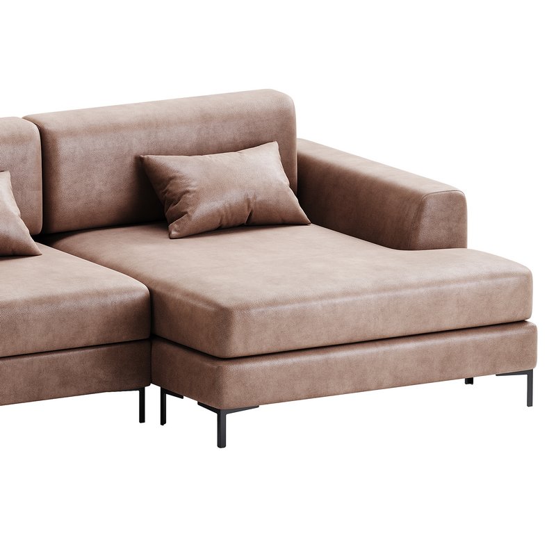 Corner sofa Edwin Velvet Terra - Image 10