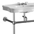 Console Sink Porcelain Belle Epoque with Black Nickel Support Legs - Thumbnail 8