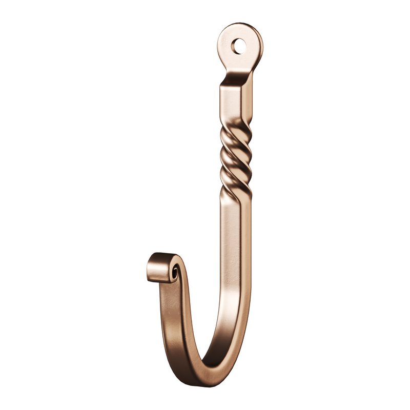 Black Wrought Iron Wall Mount Hooks - Image 9