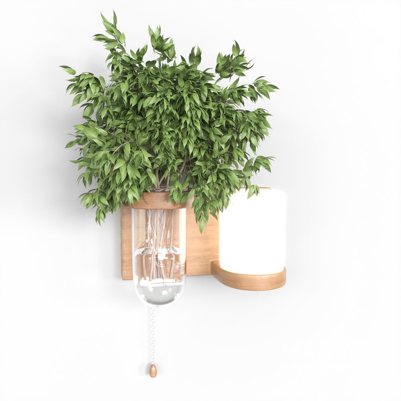 Isla Wall Mounted Lamp & Glass Vase - Image 8